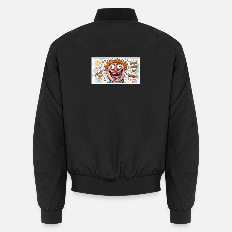 Kunterbuntes Cartoongesicht Unisex Bomberjacke