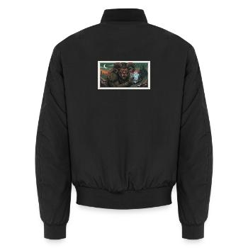 beast with a frozen heart - Unisex Bomber Jacket - black - Back - AI Model Male 185 light (185cm)