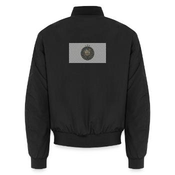 Steampunk Kompass-Zahnrad-Emblem - Unisex Bomberjacke - Schwarz - Hinten - AI Model Male 185 light (185cm)
