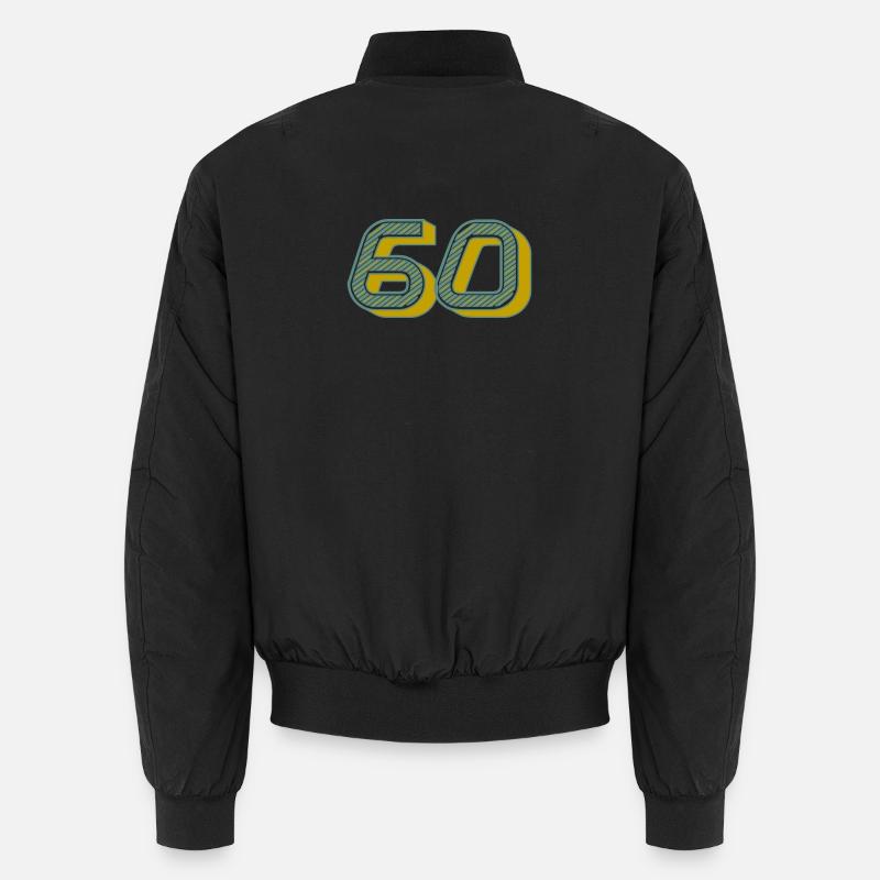 60. 60 YEARS. 60th ANNIVERSARY. 60TH BIRTHDAY. Unisex Bomber Jacket