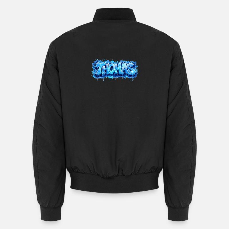 Graffiti Thomas Name Geschenk Ideal Druckbar Unisex Bomberjacke