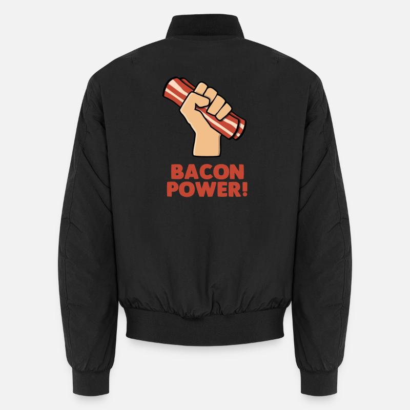 Bacon Power - Unisex Bomberjacke - Schwarz