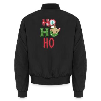 HOHOHO dear - Unisex Bomberjacke - Schwarz - Hinten - AI Model Male 185 light (185cm)