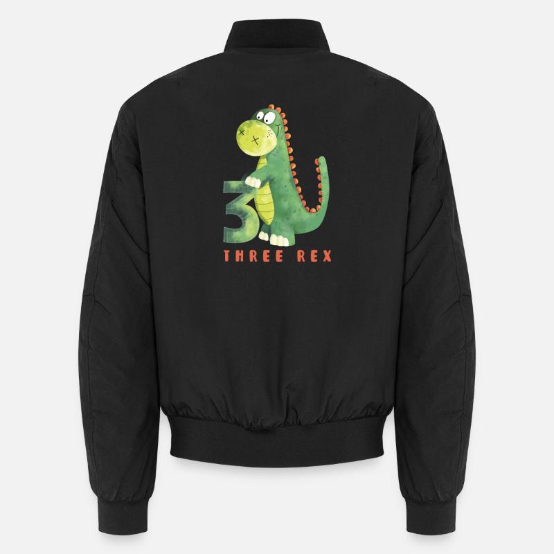 Three Rex I Dino 3 years I 3rd birthday I Three Unisex Bomber Jacket