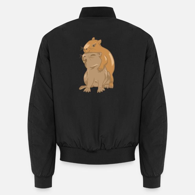Umarmung von Capybara-Babys Unisex Bomberjacke