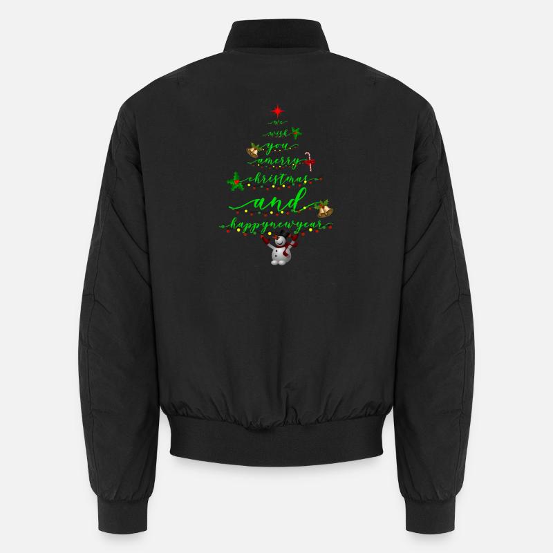 Drehbuch Weihnachtsbaum mit Schneemann Unisex Bomberjacke