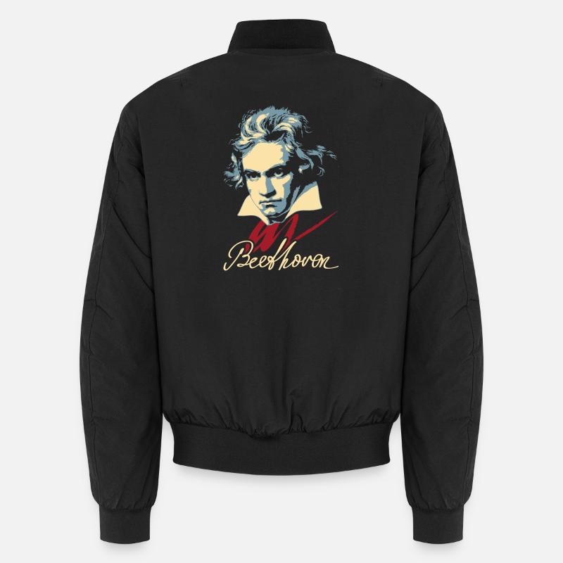Beethoven (dunkel) - Unisex Bomberjacke - Schwarz