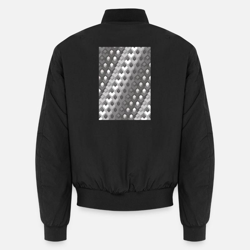 Grayscale gradient Left turn - Unisex Bomber Jacket - black
