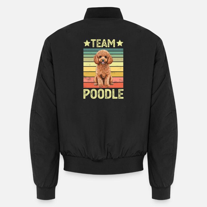 Caniche de chien - Bomber unisexe - noir