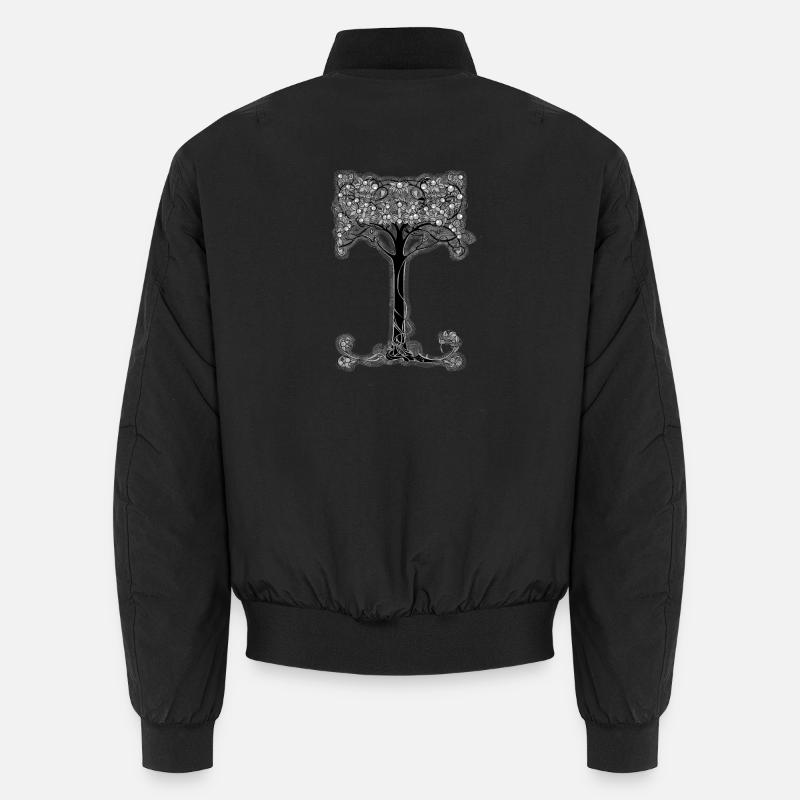 Decorated tree with floral art Unisex Bomber Jacket