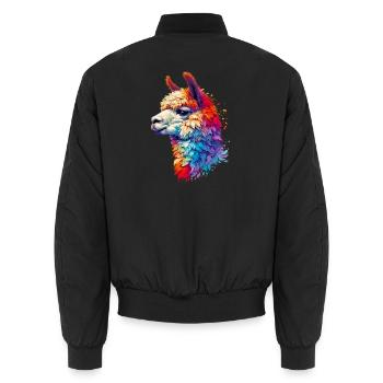 Alpaga - Bomber unisexe - noir - Dos - AI Model Male 185 light (185cm)