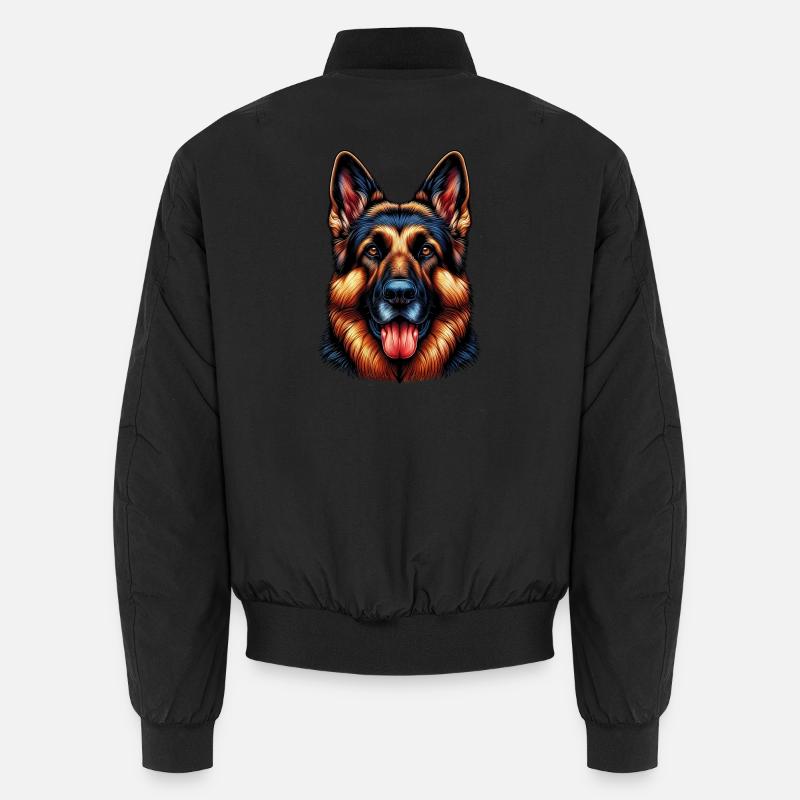German Shepherd Dog - Unisex Bomber Jacket - black