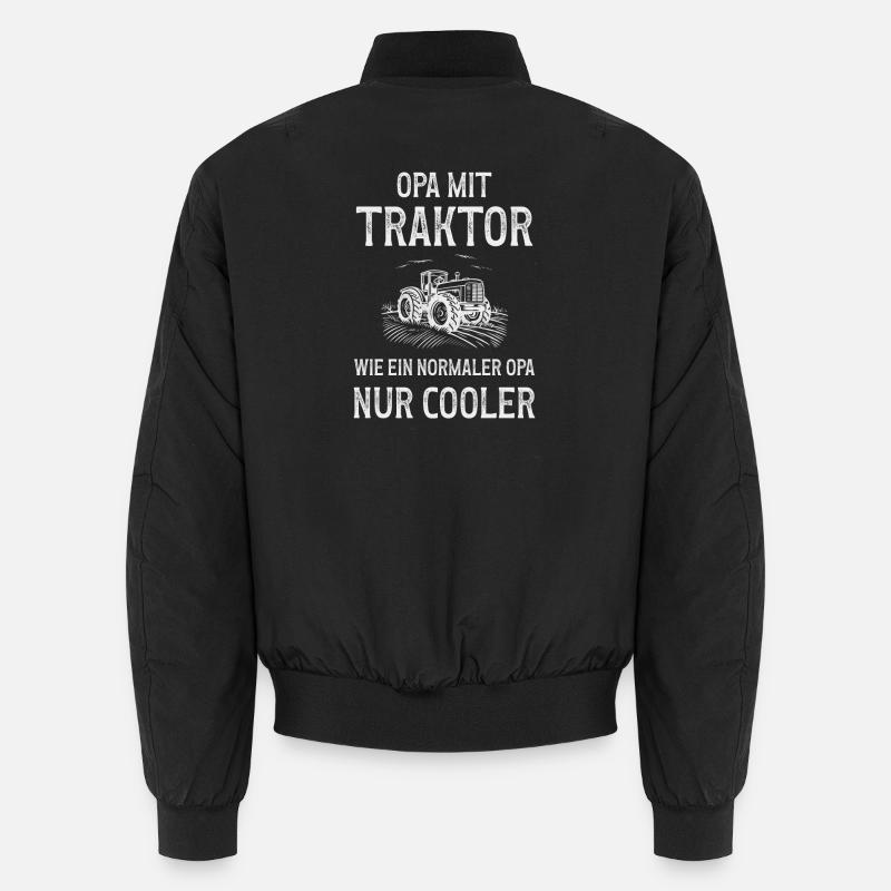 Bauer Opa Traktor Lustig Geschenk Unisex Bomberjacke