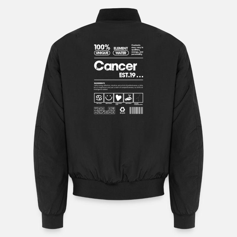 Krebs Wasser Sternzeichen Emblem - Unisex Bomberjacke - Schwarz