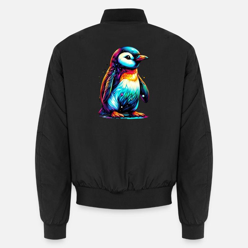 Penguin - Unisex Bomber Jacket - black