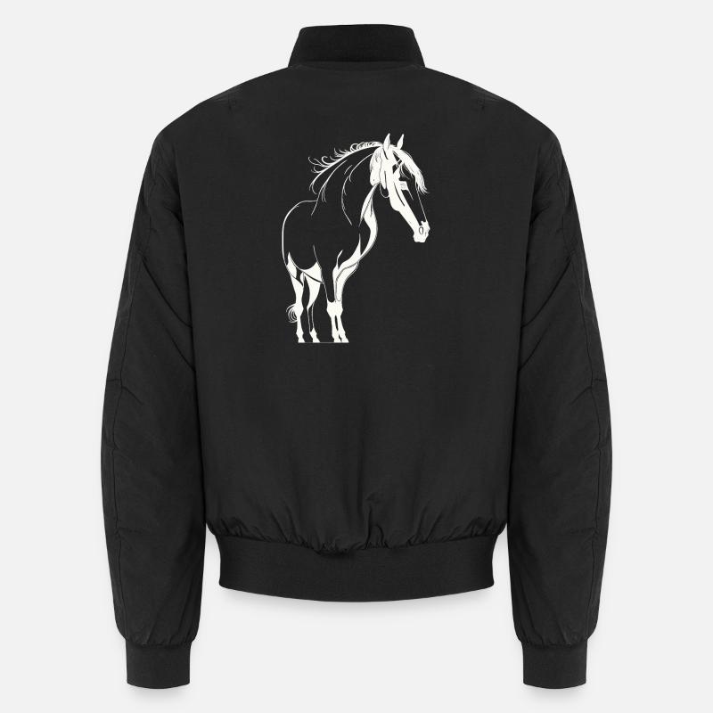 Cheval majestueux - Bomber unisexe - noir