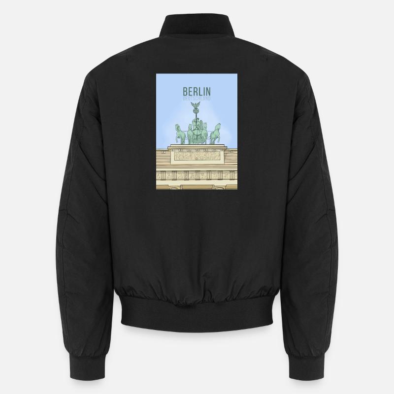 Berlin Germany - Unisex Bomber Jacket - black