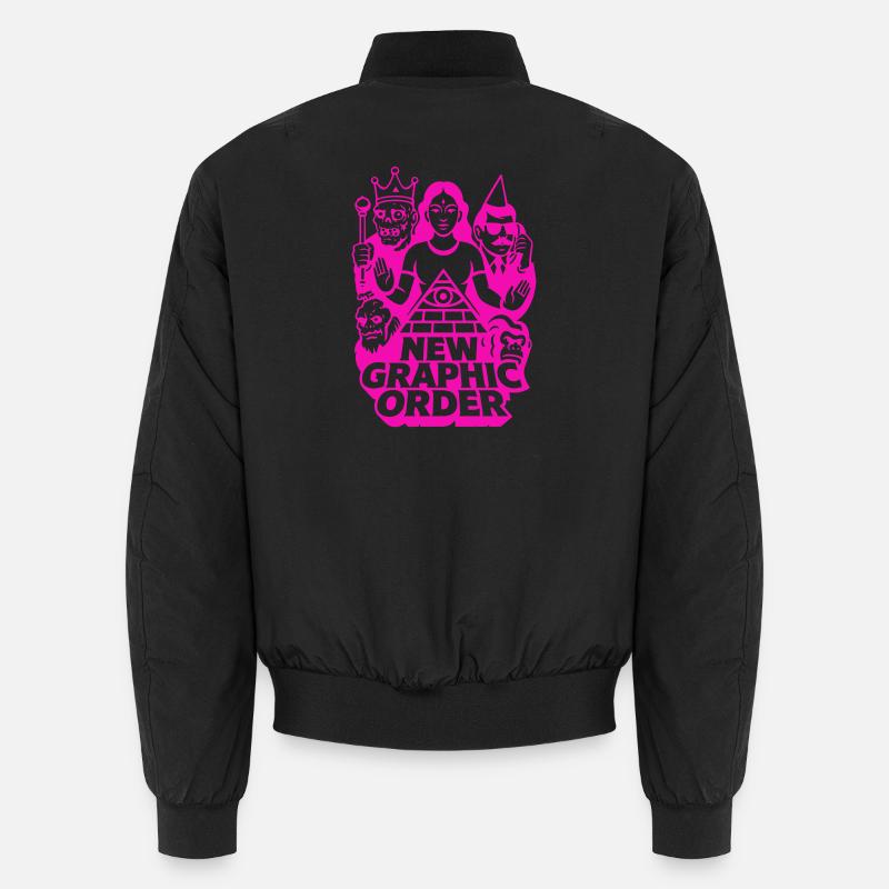 Nouvelle commande graphique Pulp Art rose - Bomber unisexe - noir