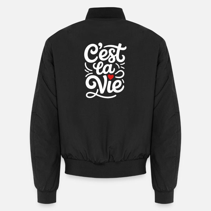 C'est La Vie Frankreich Spruch - Unisex Bomberjacke - Schwarz