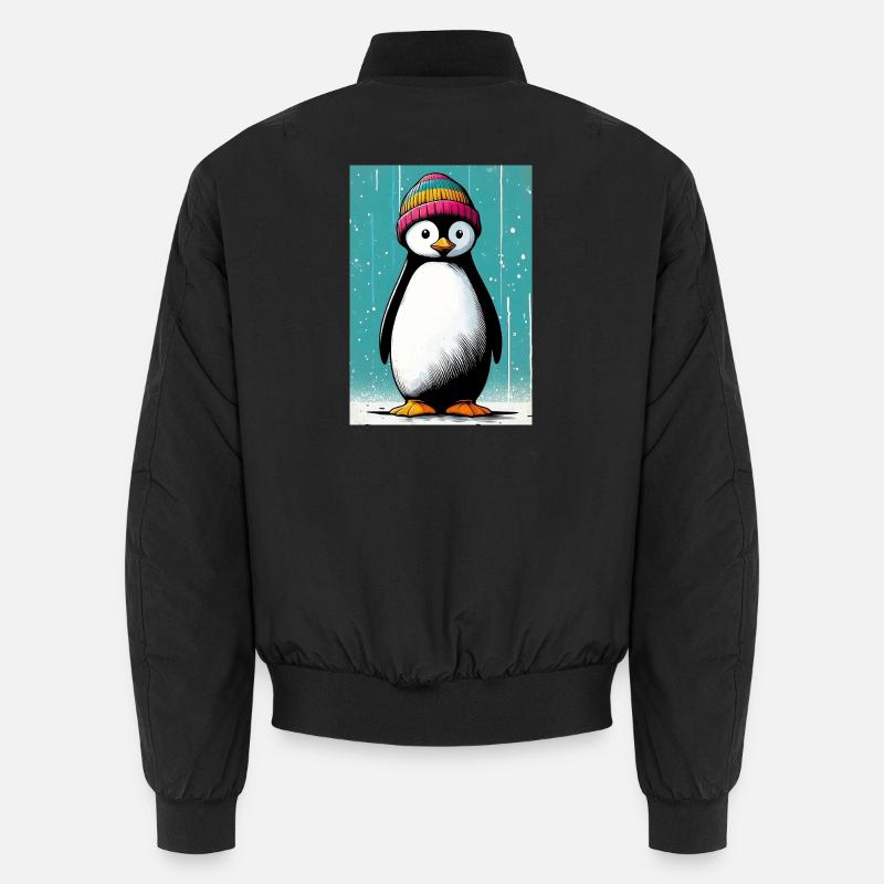 Pinguin - Unisex Bomberjacke - Schwarz