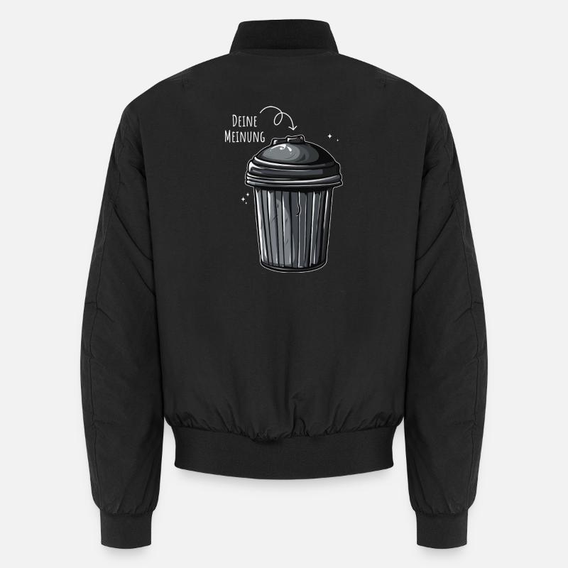 Deine Meinung Müll - Unisex Bomberjacke - Schwarz
