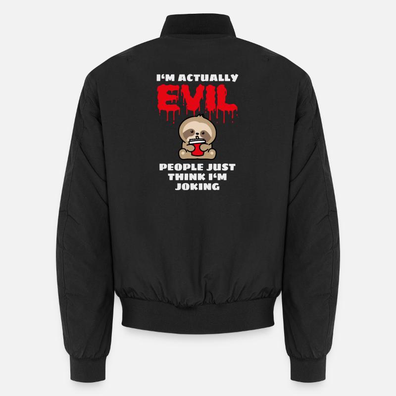 Evil Sloth Baby - Unisex Bomber Jacket - black