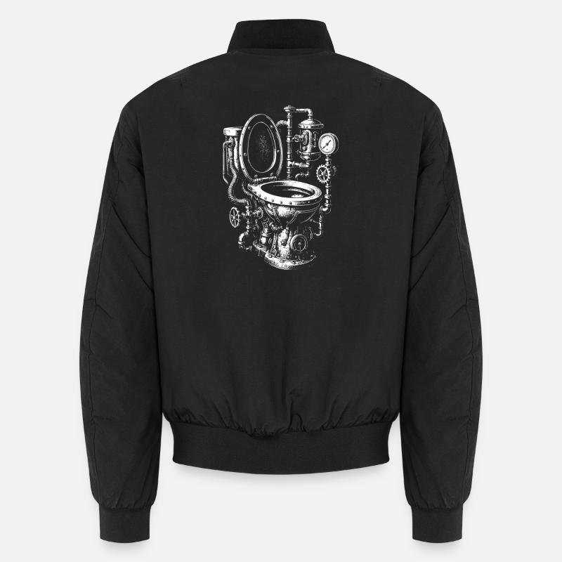 Steampunk-Toilettenmotor Unisex Bomberjacke