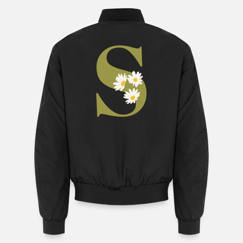 Green Daisies Brief - Unisex Bomberjacke - Schwarz