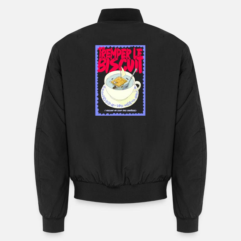 Tasse Thé Biscuits Pop Art Drôle - Bomber unisexe - noir