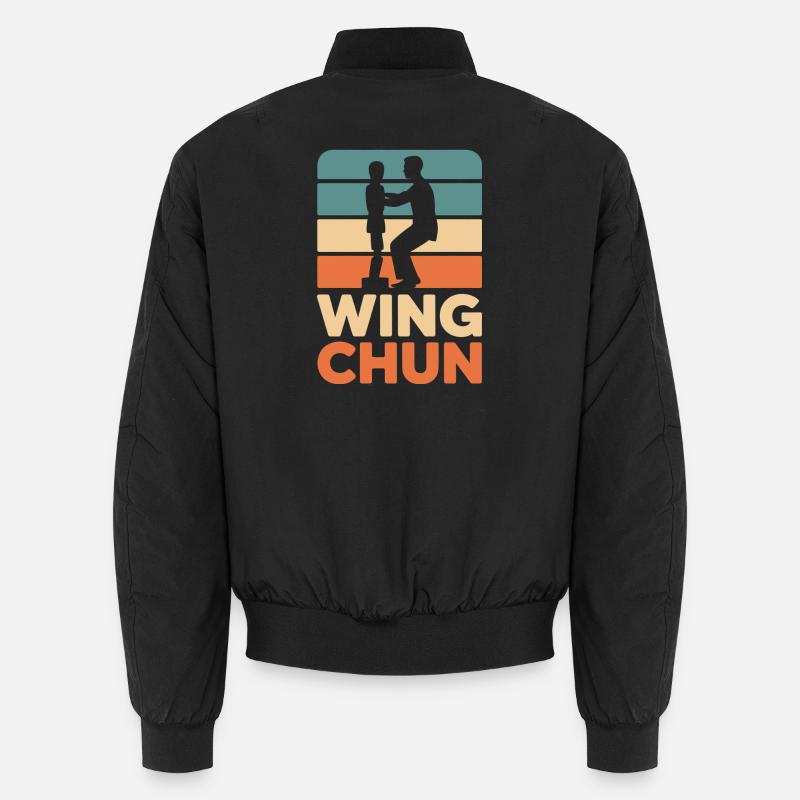 Wing Chun Retro-Silhouette Unisex Bomberjacke