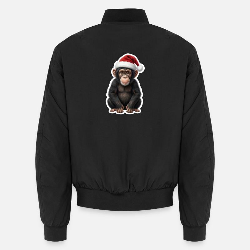 Chiot chimpanzé coquin dans l’humeur de Noël Bomber unisexe