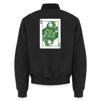 Reine du Trèfle St Patrick’s Irish - Bomber unisexe - noir - Dos - AI Model Male 185 light (185cm)