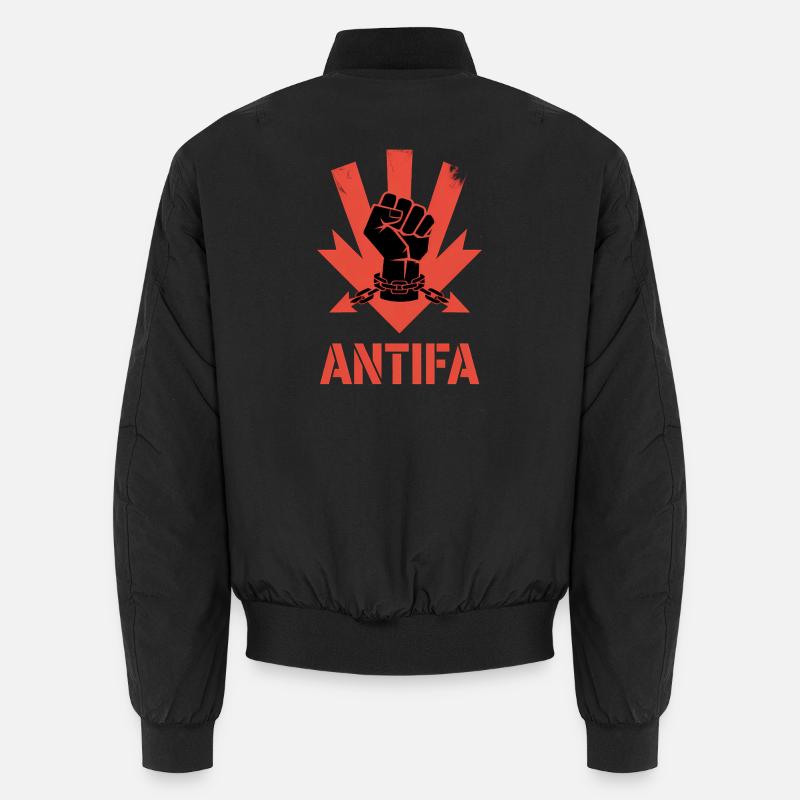 Antifa - Antifascist Merch - Unisex Bomber Jacket - black