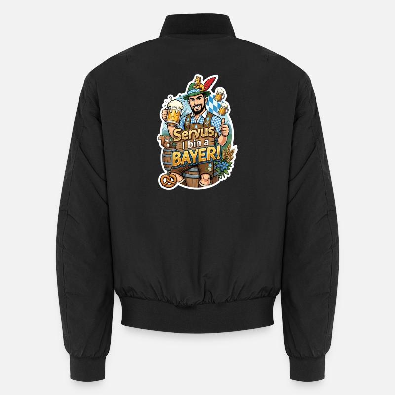 Servus I bin a Bayer – Bierfreude Unisex Bomberjacke
