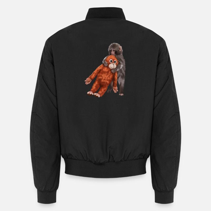 Punch Punch-Kun - Monkey - Unisex Bomber Jacket - black