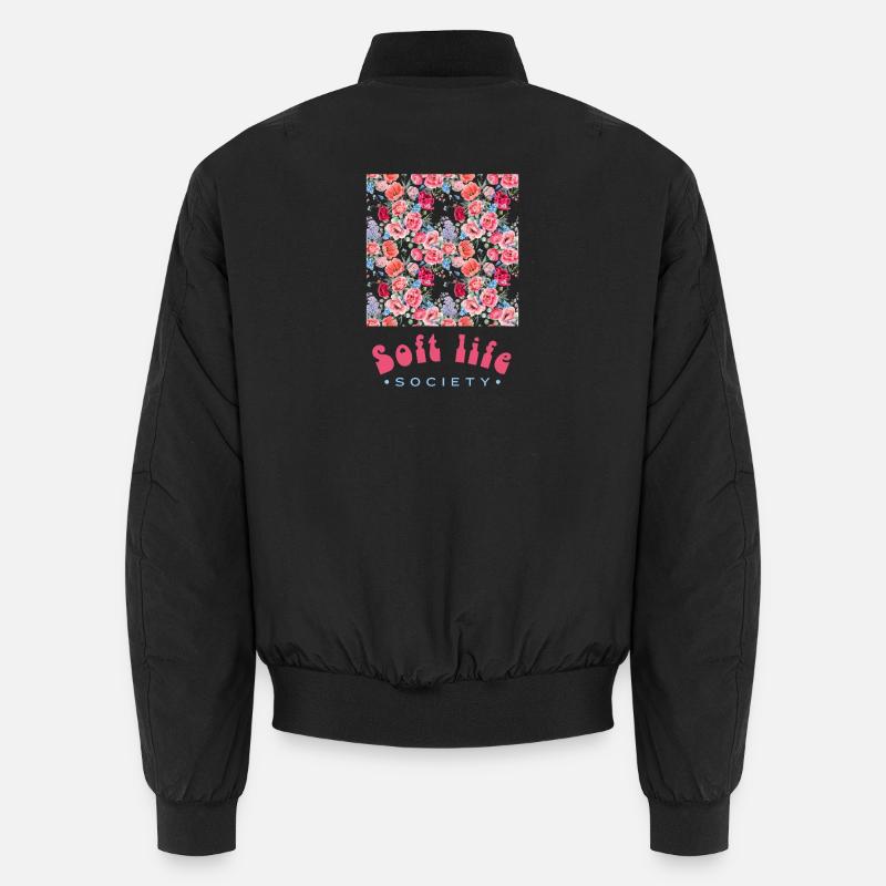 Gentle Blossoms Soft Life Graphic Bomber unisexe