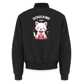 Schulkind 2026 Einschulung 2026 Schulanfang - Unisex Bomberjacke - Schwarz - Hinten - AI Model Male 185 light (185cm)