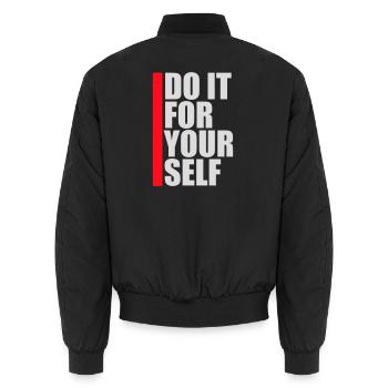 Do It For Yourself Inspirierend Selbstliebe Zitat - Unisex Bomberjacke - Schwarz - Hinten - AI Model Male 185 light (185cm)