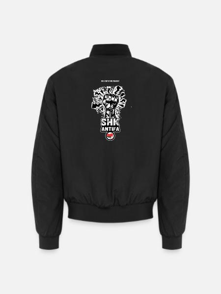 SHK Antifa – No Cops! No Nazis! (dunkel) - Unisex Bomberjacke - Schwarz