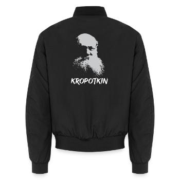 Peter Kropotkin, revolutionärer Denker, Silhouette - Unisex Bomberjacke - Schwarz - Hinten - AI Model Male 185 light (185cm)