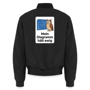 Mein Diagramm hält ewig T-Shirt - Unisex Bomberjacke - Schwarz - Hinten - AI Model Male 185 light (185cm)