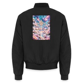 Himmelswaage im Sternenreich - Unisex Bomberjacke - Schwarz - Hinten - AI Model Male 185 light (185cm)