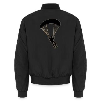 Paragleiter Silhouette - Unisex Bomberjacke - Schwarz - Hinten - AI Model Male 185 light (185cm)