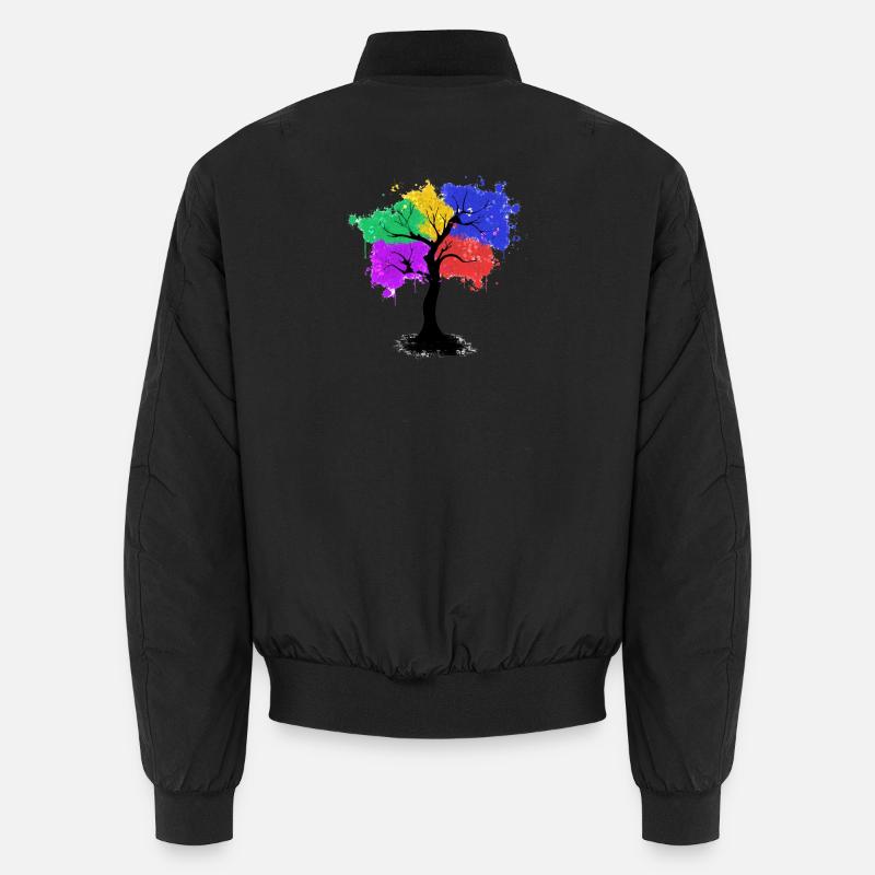 Farbbaum - Unisex Bomberjacke - Schwarz