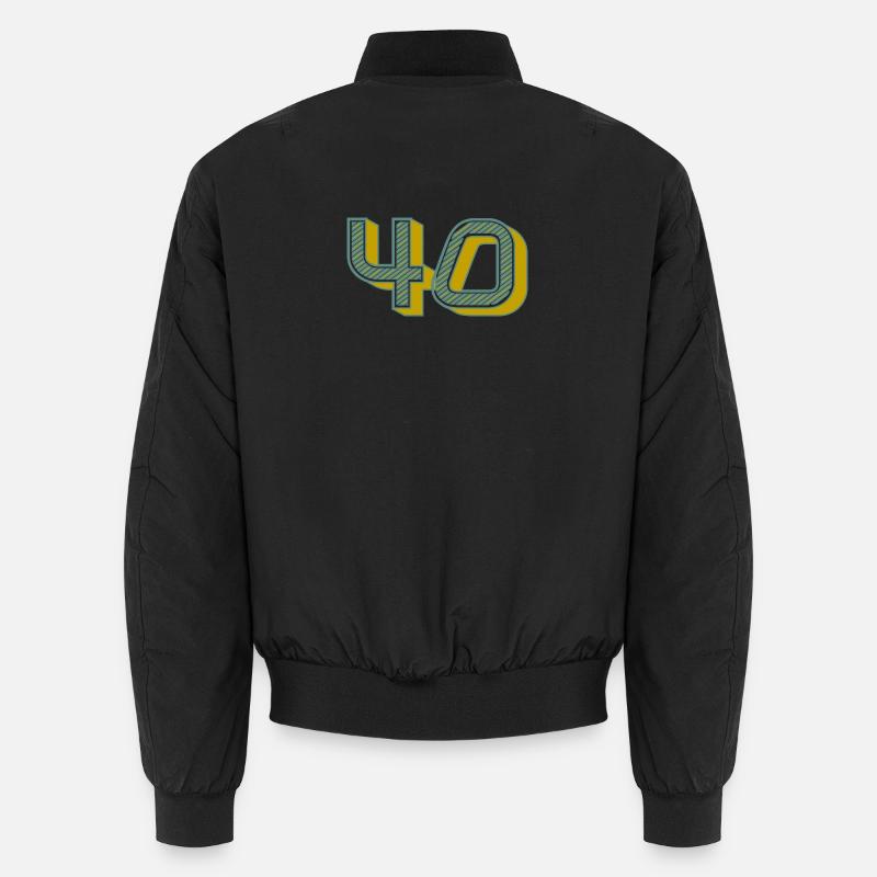 40. 40 YEARS. 40th ANNIVERSARY. 40 YEARS ANNIVERSARY. Unisex Bomber Jacket