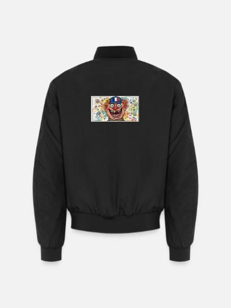 Französischer Fußballclown Popart - Unisex Bomberjacke - Schwarz