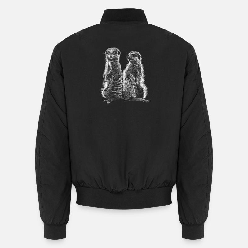 Meerkats - Unisex Bomber Jacket - black