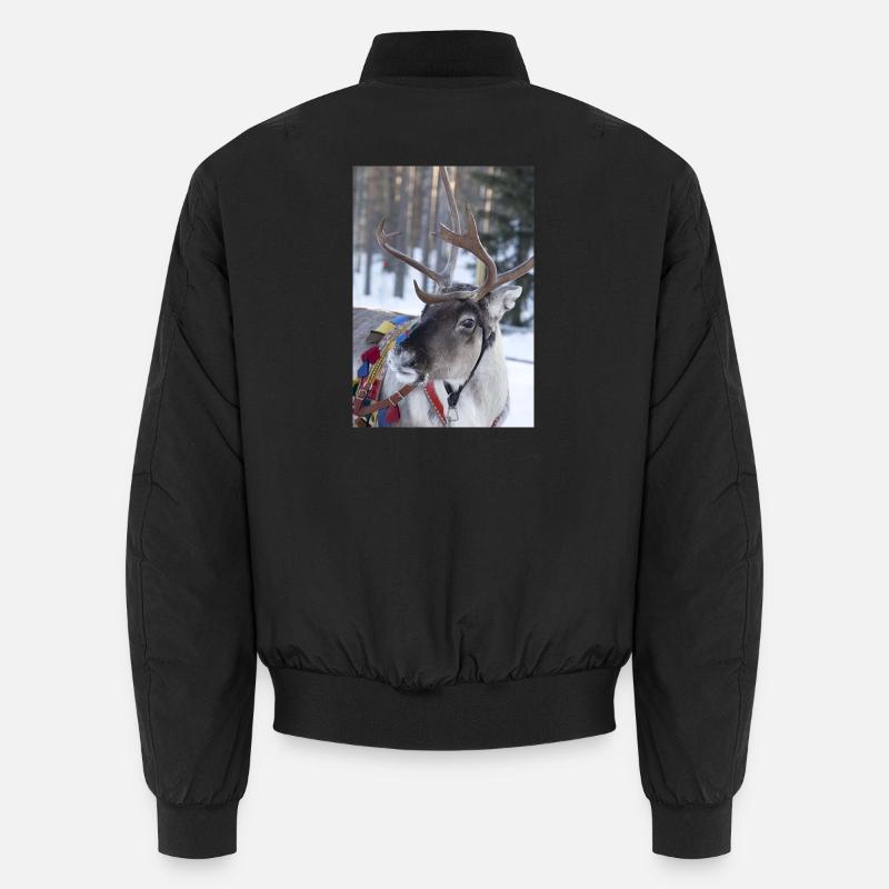 Rentier - Unisex Bomberjacke - Schwarz
