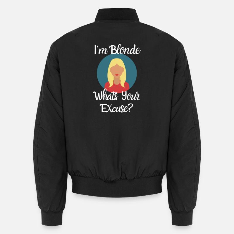 Blond hair - Unisex Bomber Jacket - black