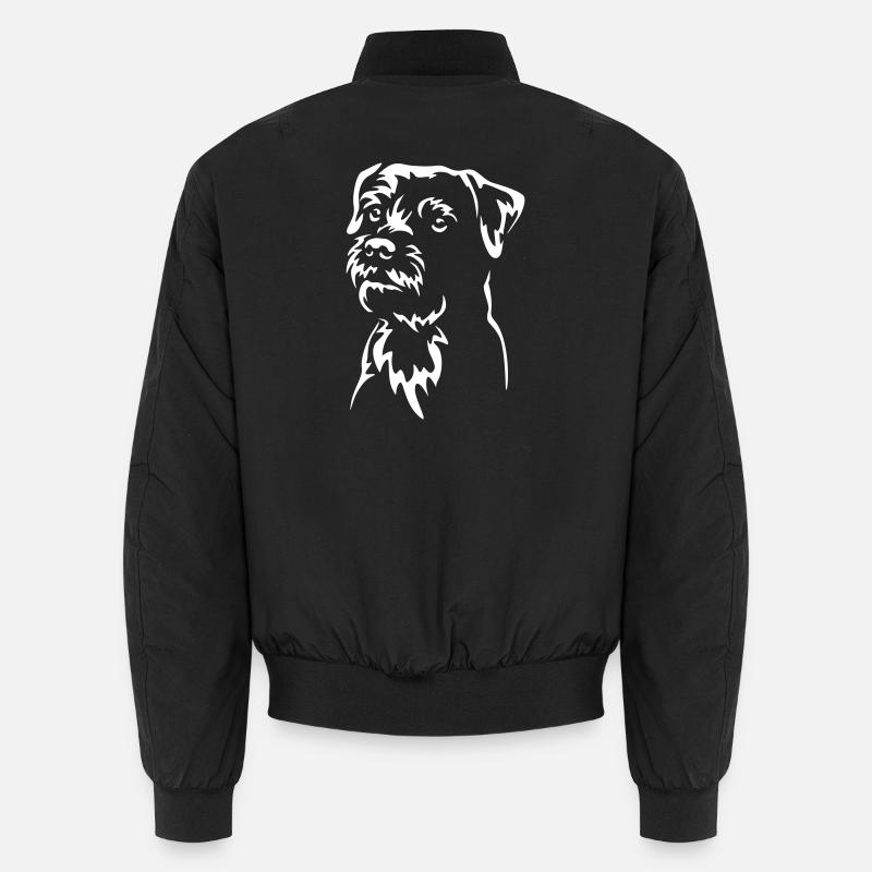 Border Terrier Head « Black Edition » Bomber unisexe